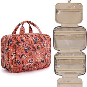 Toiletry Bag Travel Bag with Hanging Hook, Water-resistant Makeup Cosmetic Bag